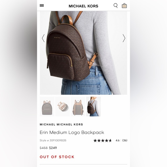 Michael Kors Erin style bright white medium backpack. Never used with tag. - Picture 6 of 6